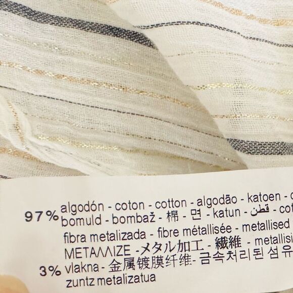 ZARA METALLIC THREAD SHIRT TOP - Picture 6 of 6